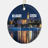 Belgrado Servië Schilderachtig kerstversiering Keramisch Ornament (Links)