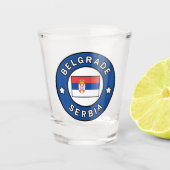 Belgrado Servië Shot Glas (Voorkant)