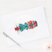 Belgrado Servië Skyline Ronde Sticker (Envelop)