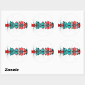 Belgrado Servië Skyline Ronde Sticker (Vel)