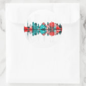 Belgrado Servië Skyline Ronde Sticker (Tas)