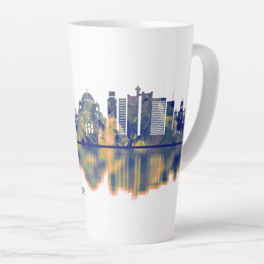Belgrado Skyline Latte Mok (Rechterhoek)