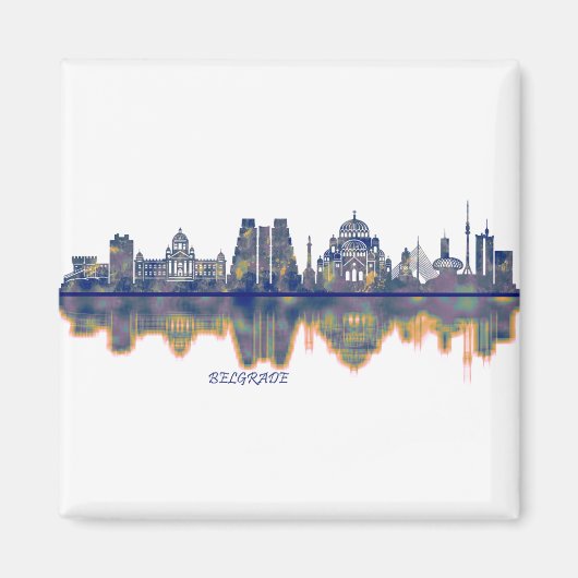 Belgrado Skyline Magneet (Voorkant)