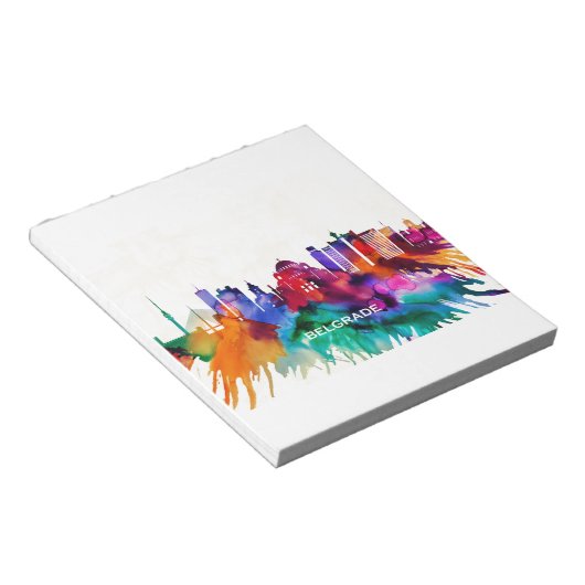 Belgrado Skyline Notitieblok (Schuin)