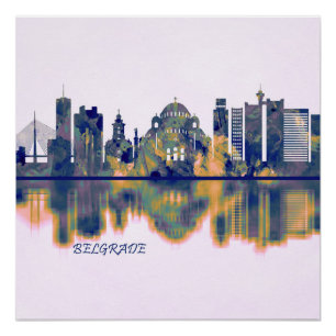 Belgrado Skyline Perfect Poster