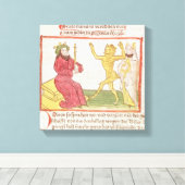 Beliale dansen voor koning Solomon Canvas Afdruk (Insitu (Houten vloer))