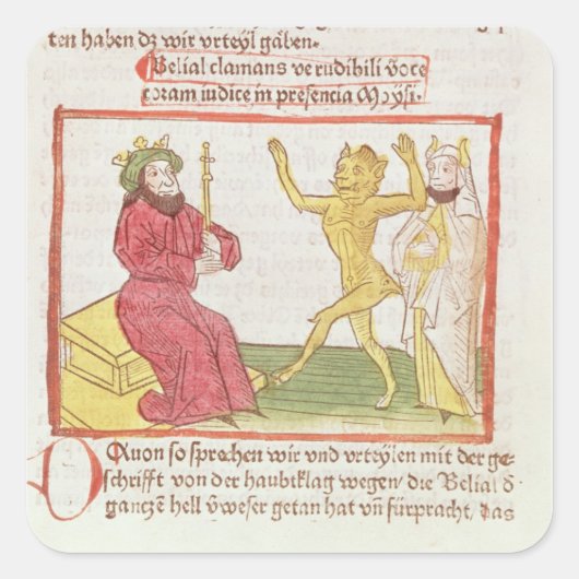 Beliale dansen voor koning Solomon Vierkante Sticker (Voorkant)