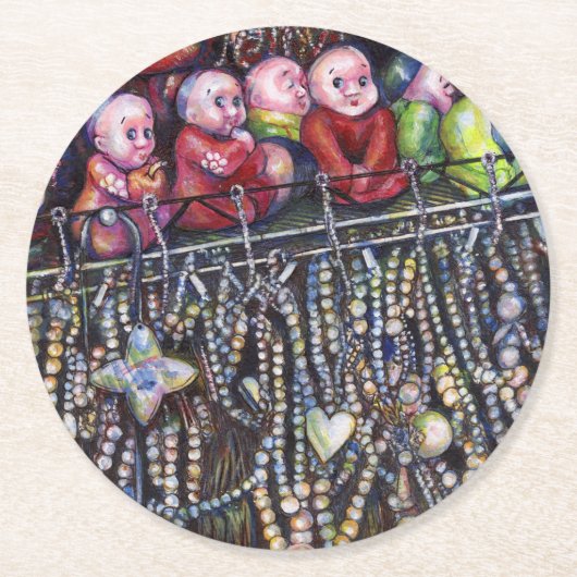 belichamen ronde kartonnen onderzetter (Voorkant)