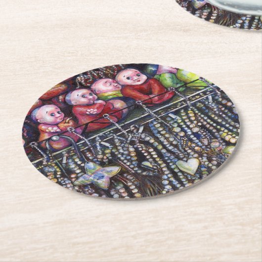 belichamen ronde kartonnen onderzetter (Gebogen)