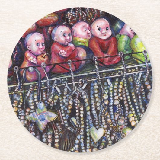 belichamen ronde kartonnen onderzetter (Voorkant)