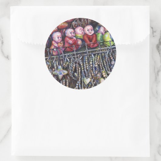 belichamen ronde sticker (Tas)