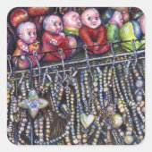 belichamen vierkante sticker (Voorkant)