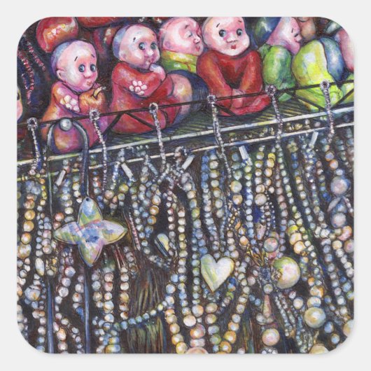 belichamen vierkante sticker (Voorkant)