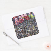 belichamen vierkante sticker (Envelop)