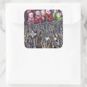 belichamen vierkante sticker (Tas)