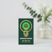 belichtend Gold Electricia Bulb Filament Visitekaartje (Staand voorkant)