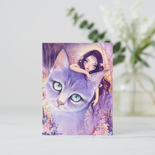 Belichting lavender — Briefkaart (Staand voorkant)