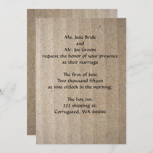 Belichting rond karton kaart (Voorkant / Achterkant)