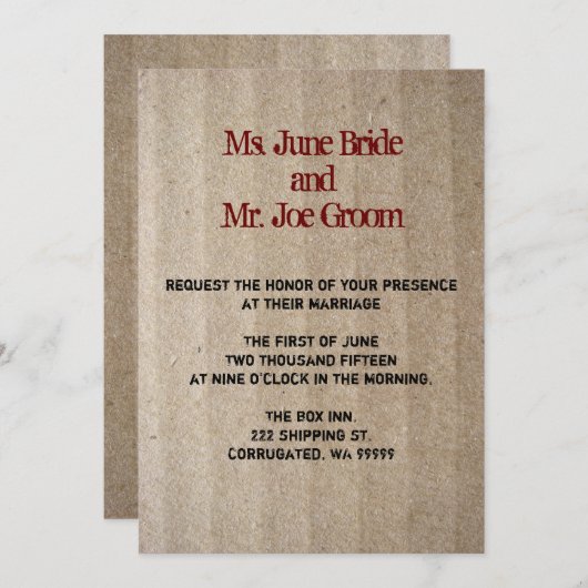 Belichting rond karton kaart (Voorkant / Achterkant)