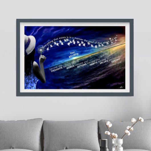 Belief - De zaden die je ziet en je doelen Poster