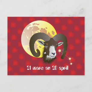 Bélier 21 mars au 20 avril Cartes de voeux Briefkaart