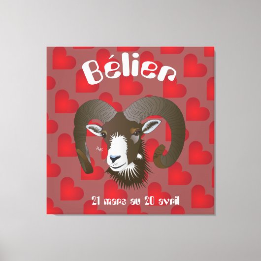 Bélier 21 mars au 20 avril Impression sur toile Canvas Afdruk (Voorkant)