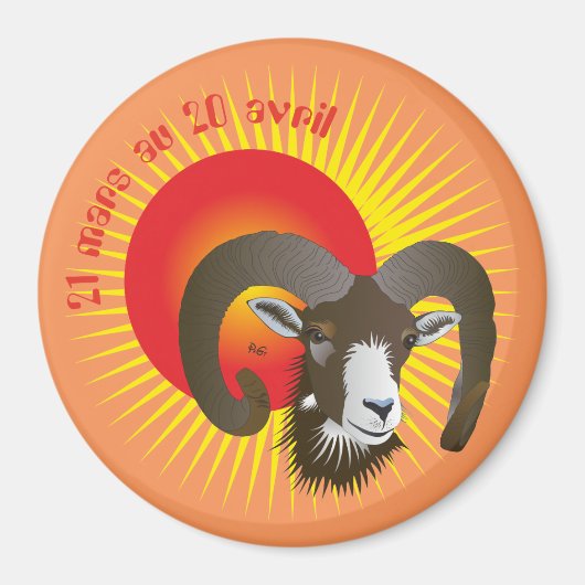 Bélier 21 mars au 20 avril Magnet (Voorkant)