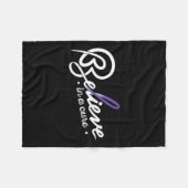 Believe1- Epilepsie Bewustzijn Supporter lint Fleece Deken (Voorkant (Horizontaal))