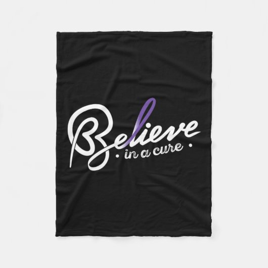 Believe1- Epilepsie Bewustzijn Supporter lint Fleece Deken (Voorkant)