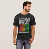 Believe Achieve Succeed Black History Month Proud  T-shirt (Voorkant volledig)