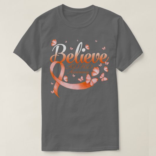 Believe ADHD Awareness Butterfly466 T-shirt (Design voorkant)