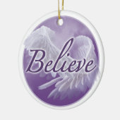 Believe Angel Wing Ornament (Links)