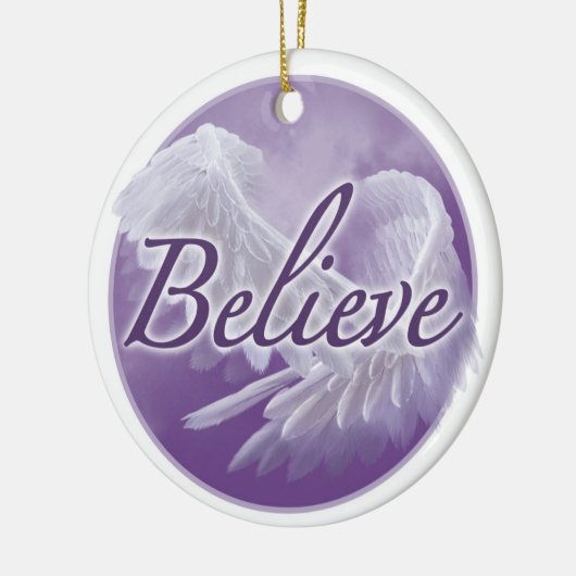 Believe Angel Wing Ornament (Links)
