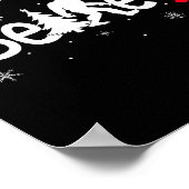 Believe Bigfoot Sasquatch Reindeer Santa Hat Merry Poster (Hoek)