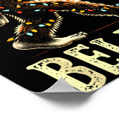 Believe Bigfoot Sasquatch Santa Reindeer Christmas Poster (Hoek)