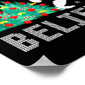 Believe Bigfoot Sasquatch Santa Reindeer Christmas Poster (Hoek)