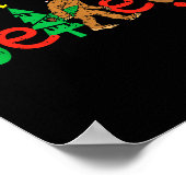 Believe Bigfoot Sasquatch Santa Reindeer Christmas Poster (Hoek)