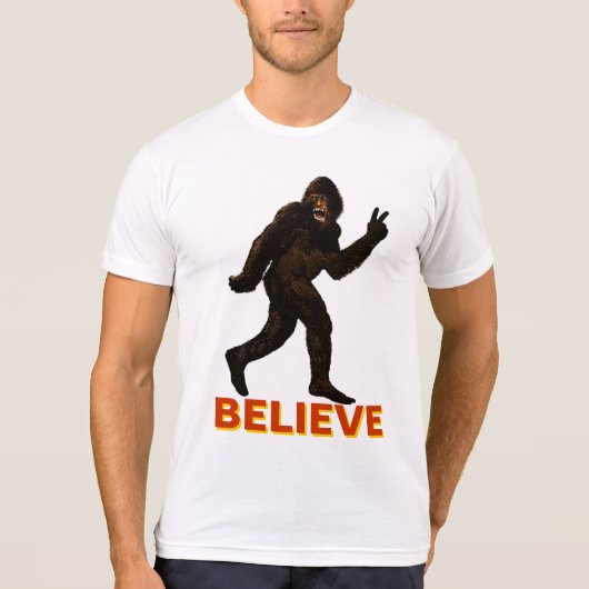 Believe Bigfoot Sasquatch Yeti T-shirt (Voorkant)