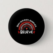 Believe Brain Aneurysm Awareness Month Brain Aneur Ronde Button 5,7 Cm (Voorkant)