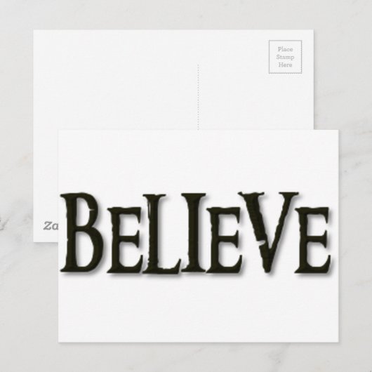 Believe Briefkaart (Voorkant / Achterkant)
