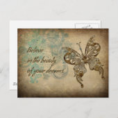 Believe Butterfly Briefkaart (Voorkant / Achterkant)