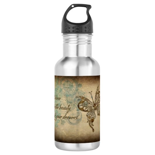 Believe Butterfly Waterfles (Voorkant)