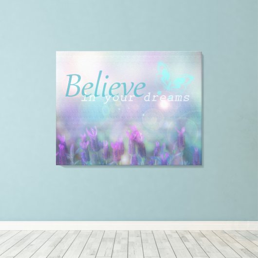 Believe Canvas Afdruk (Insitu (Houten vloer))