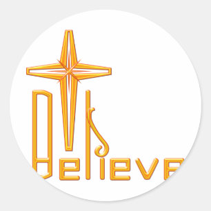 Believe Christian Ronde Sticker