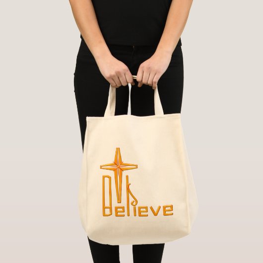 Believe Christian Tote Bag (Voorkant (product))