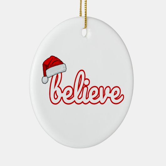 Believe Christmas Keramisch Ornament (Rechts)