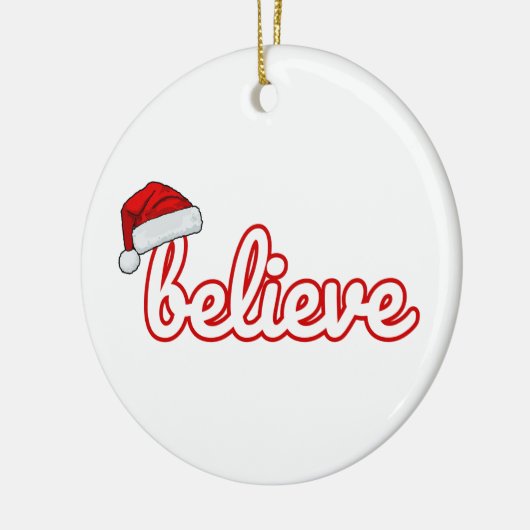 Believe Christmas Keramisch Ornament (Links)