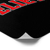 Believe Christmas Varsity Text With Santa Hat Fami Poster (Hoek)