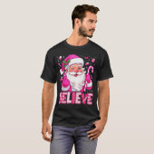 Believe Cute Nk Santa Candy Cane Christmas Xmas Gi T-shirt (Voorkant volledig)