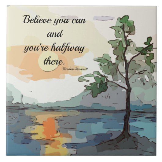 BELIEVE - DECORATIVE TILE TEGELTJE (Voorkant)